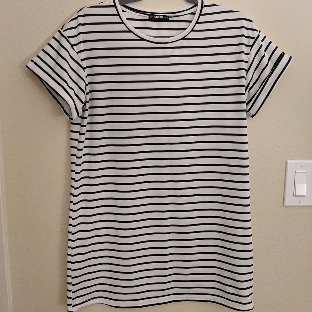 Stripped T Shirt Dress